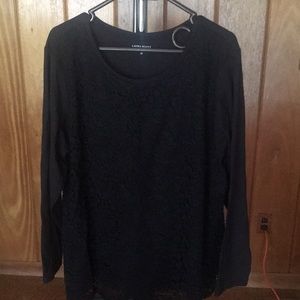 Laura Scott Black Longsleeve Shirt